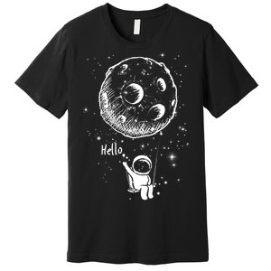 Cartoon Astronaut Moon Swing Premium T-Shirt