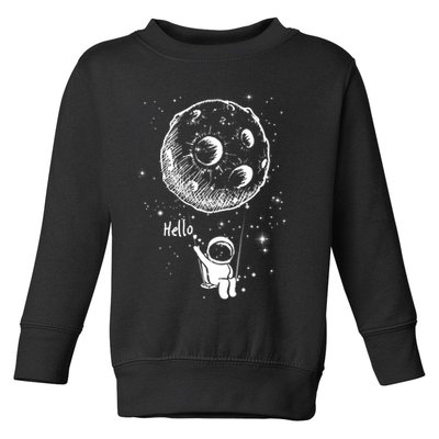 Cartoon Astronaut Moon Swing Toddler Sweatshirt