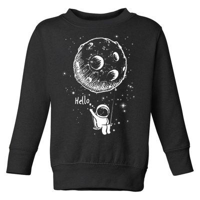 Cartoon Astronaut Moon Swing Toddler Sweatshirt