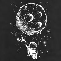 Cartoon Astronaut Moon Swing Hat