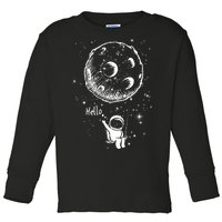 Cartoon Astronaut Moon Swing Toddler Long Sleeve Shirt