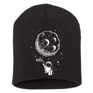 Cartoon Astronaut Moon Swing Short Acrylic Beanie