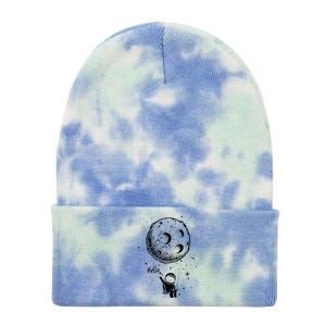 Cartoon Astronaut Moon Swing Tie Dye 12in Knit Beanie