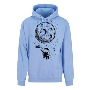 Cartoon Astronaut Moon Swing Unisex Surf Hoodie