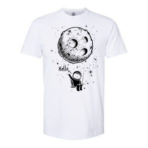 Cartoon Astronaut Moon Swing Softstyle CVC T-Shirt