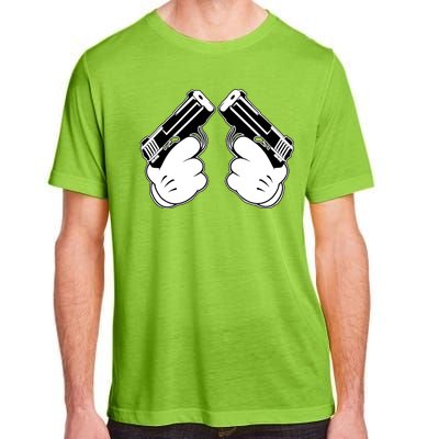 Cartoon Guns Hands Pistol Adult ChromaSoft Performance T-Shirt