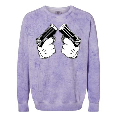 Cartoon Guns Hands Pistol Colorblast Crewneck Sweatshirt