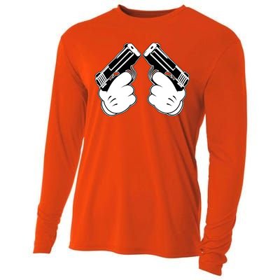 Cartoon Guns Hands Pistol Cooling Performance Long Sleeve Crew