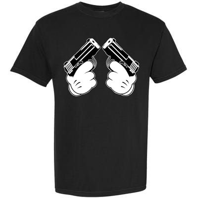 Cartoon Guns Hands Pistol Garment-Dyed Heavyweight T-Shirt