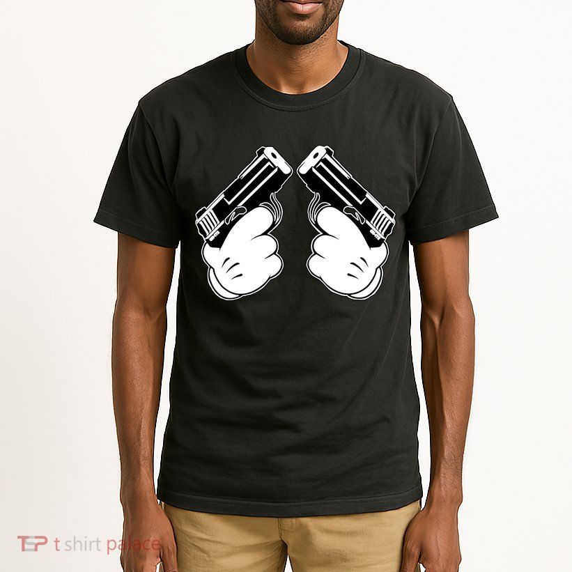 Cartoon Guns Hands Pistol Tall T-Shirt