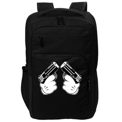 Cartoon Guns Hands Pistol Impact Tech Backpack