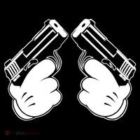 Cartoon Guns Hands Pistol Backpack