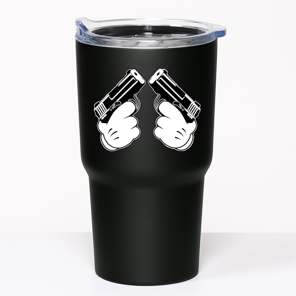 Cartoon Guns Hands Pistol Tumbler