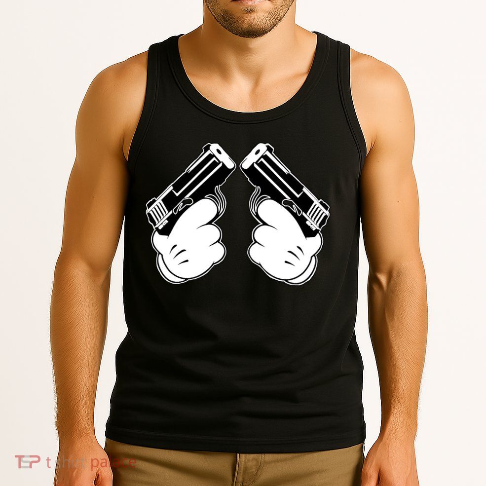 Cartoon Guns Hands Pistol Tank Top