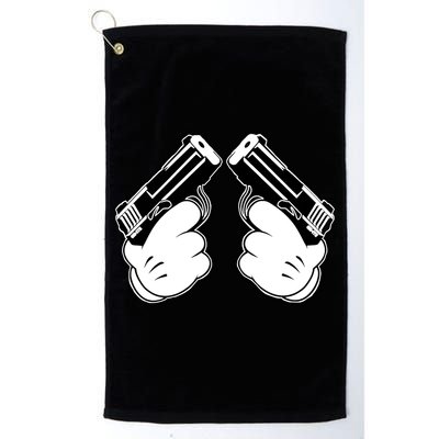 Cartoon Guns Hands Pistol Golf Towel