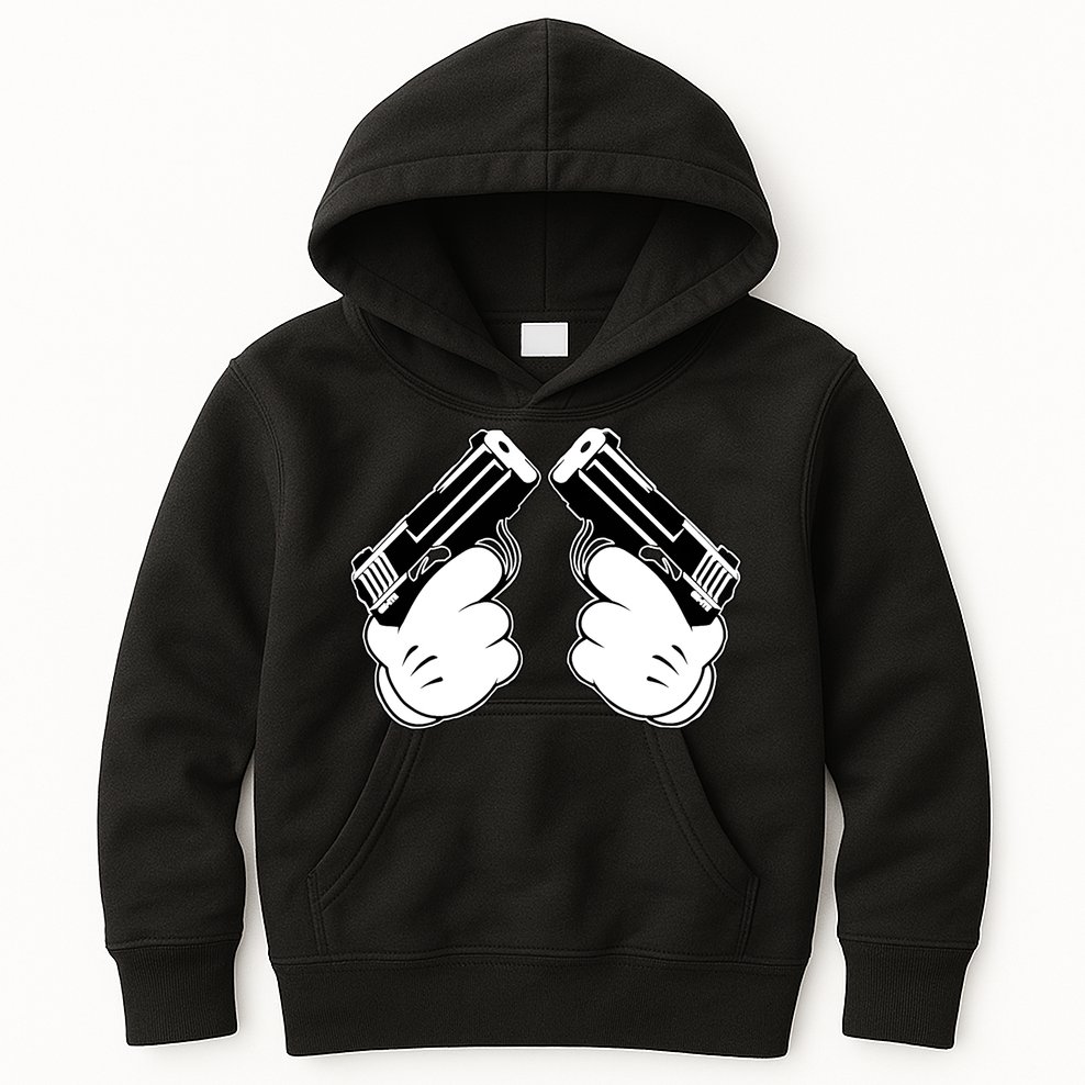 Cartoon Guns Hands Pistol Kids Hoodie