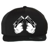 Cartoon Guns Hands Pistol Wool Snapback Cap