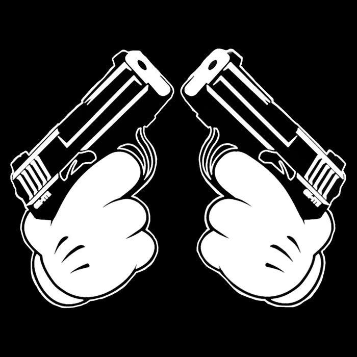 Cartoon Guns Hands Pistol Wool Snapback Cap
