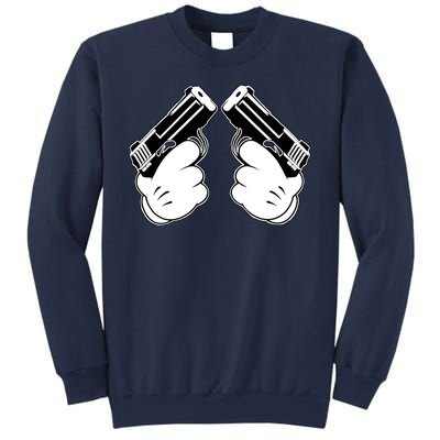 Cartoon Guns Hands Pistol Sweatshirt