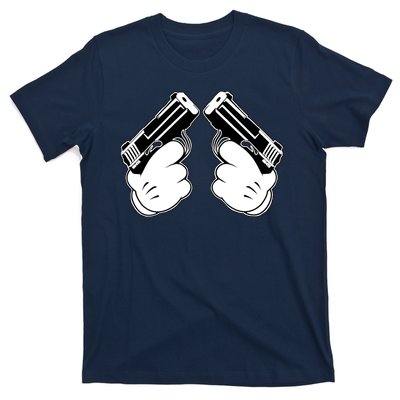 Cartoon Guns Hands Pistol T-Shirt