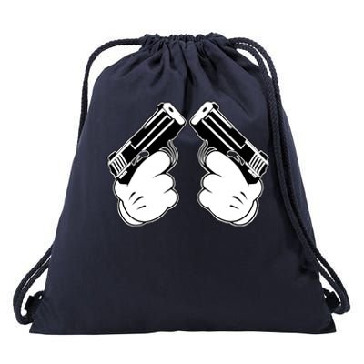 Cartoon Guns Hands Pistol Drawstring Bag