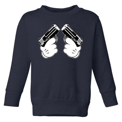 Cartoon Guns Hands Pistol Toddler Sweatshirt