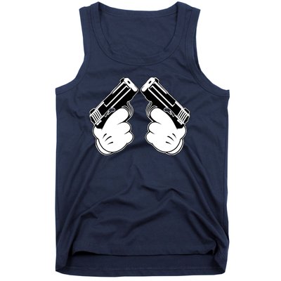 Cartoon Guns Hands Pistol Tank Top