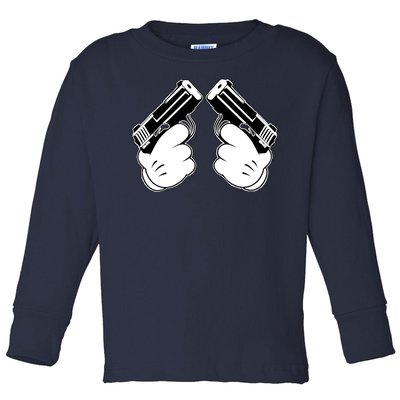 Cartoon Guns Hands Pistol Toddler Long Sleeve Shirt