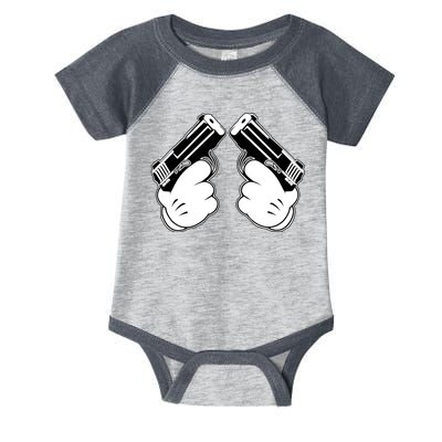 Cartoon Guns Hands Pistol Infant Baby Jersey Bodysuit