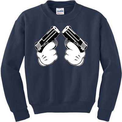 Cartoon Guns Hands Pistol Kids Sweatshirt