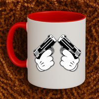 Cartoon Guns Hands Pistol Mug