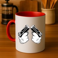 Cartoon Guns Hands Pistol Mug