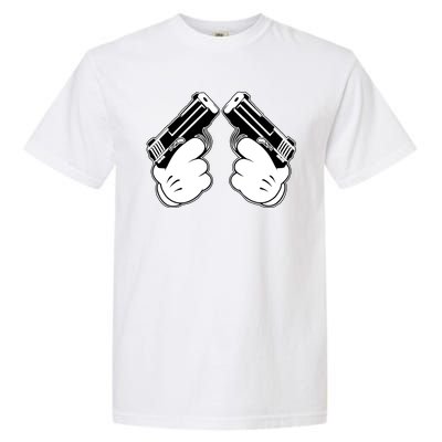 Cartoon Guns Hands Pistol Garment-Dyed Heavyweight T-Shirt