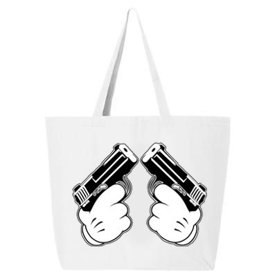 Cartoon Guns Hands Pistol 25L Jumbo Tote