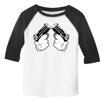 Cartoon Guns Hands Pistol Toddler Fine Jersey T-Shirt