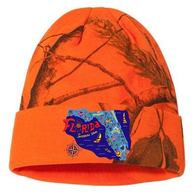 Cartoon Map of Florida Kati Licensed 12" Camo Beanie