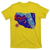 Cartoon Map of Florida T-Shirt