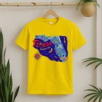 Cartoon Map of Florida T-Shirt