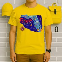 Cartoon Map of Florida T-Shirt