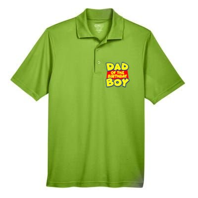 Cartoony Dad of the Birthday Boy Men's Origin Performance Piqué Polo