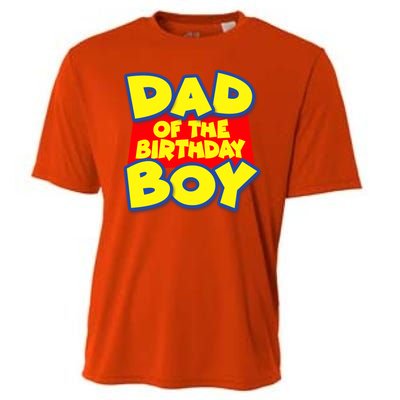 Cartoony Dad of the Birthday Boy Cooling Performance Crew T-Shirt