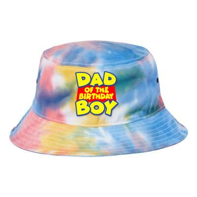 Cartoony Dad of the Birthday Boy Tie Dye Newport Bucket Hat