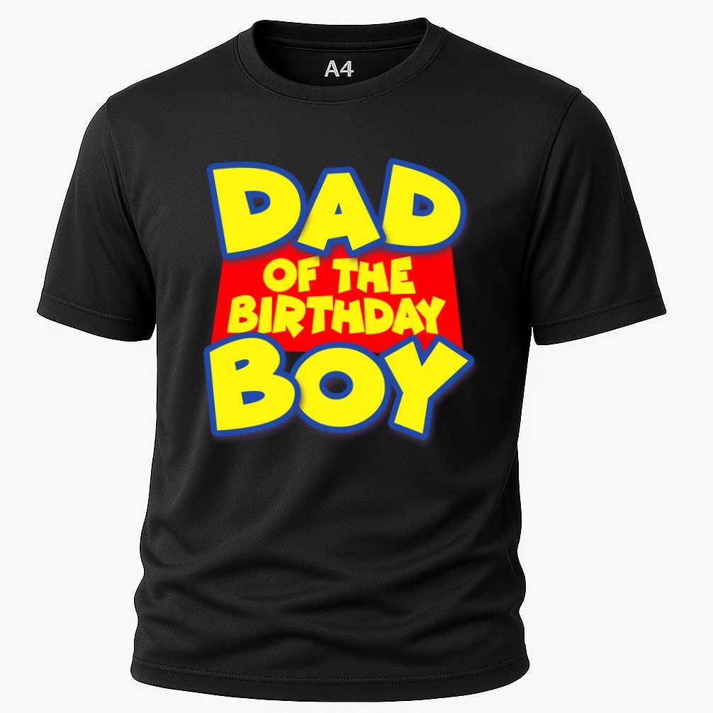 Cartoony Dad of the Birthday Boy Cooling Performance Crew T-Shirt