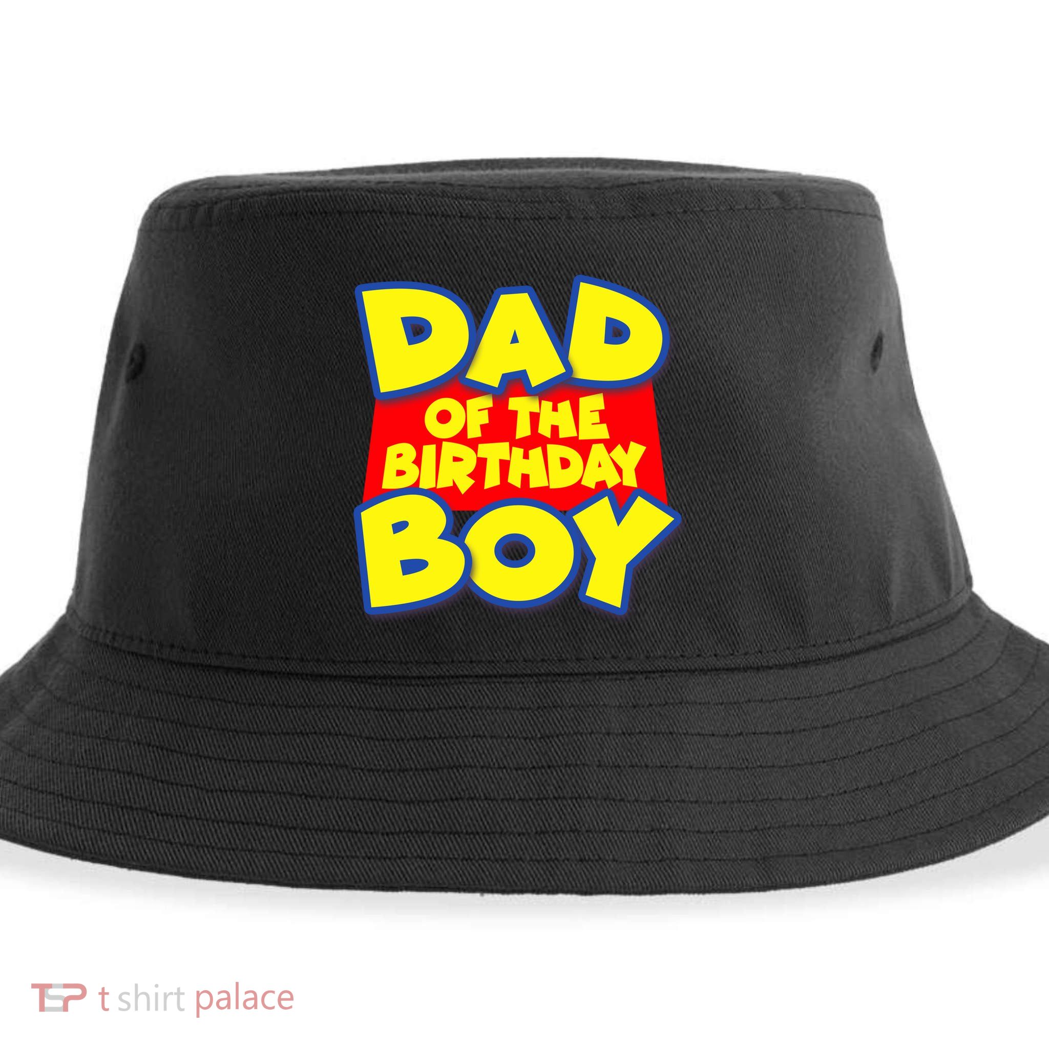 Cartoony Dad of the Birthday Boy Sustainable Bucket Hat