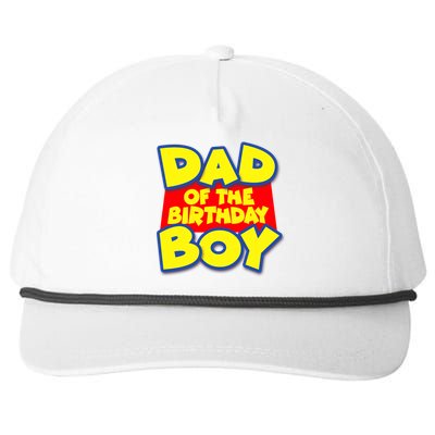 Cartoony Dad of the Birthday Boy Snapback Five-Panel Rope Hat