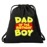 Cartoony Dad of the Birthday Boy Drawstring Bag