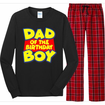 Cartoony Dad of the Birthday Boy Long Sleeve Pajama Set