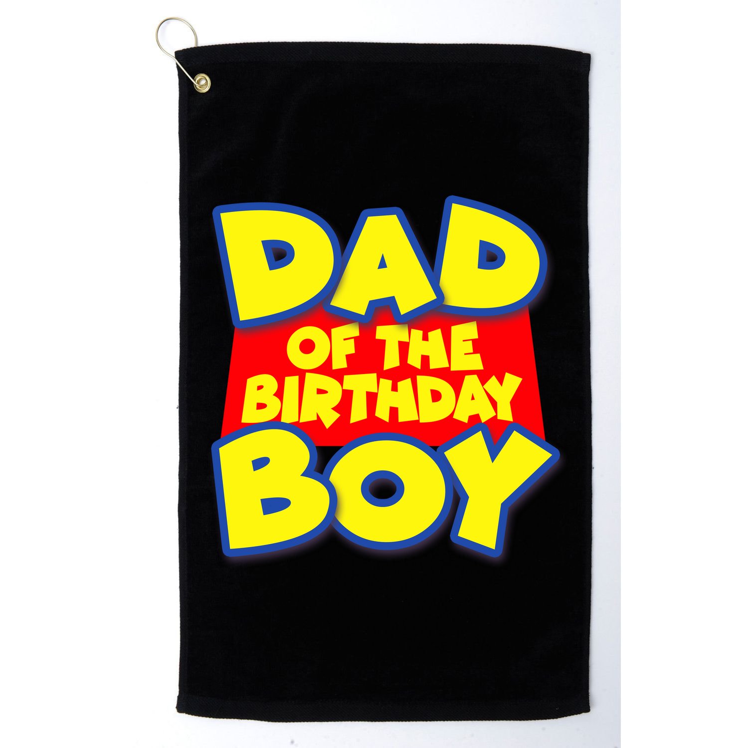 Cartoony Dad of the Birthday Boy Golf Towel