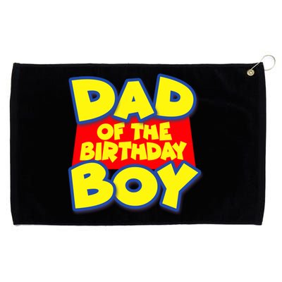 Cartoony Dad of the Birthday Boy Grommeted Golf Towel