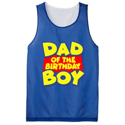 Cartoony Dad of the Birthday Boy Mesh Reversible Basketball Jersey Tank